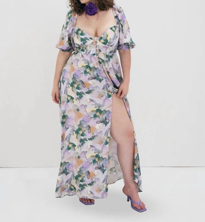 Shop For Love & Lemons Megan Maxi Dress In Purple In Multi