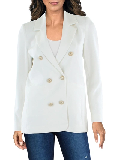 Shop Generation Love Leighton Womens Business Formal Double-breasted Blazer In White