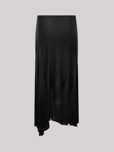 Shop Blumarine Side-slit Draped Midi Skirt