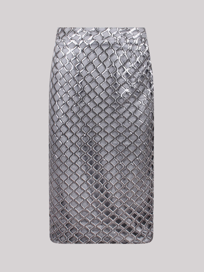 Shop Federica Tosi Sequin-embellished Midi Skirt