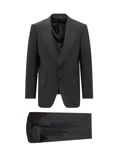 Shop Tom Ford Two Piece Suit In Ink