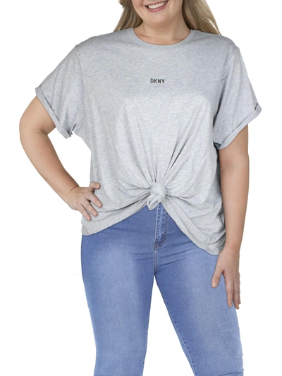 Shop Dkny Sport Womens Tee Fitness Shirts & Tops In Grey