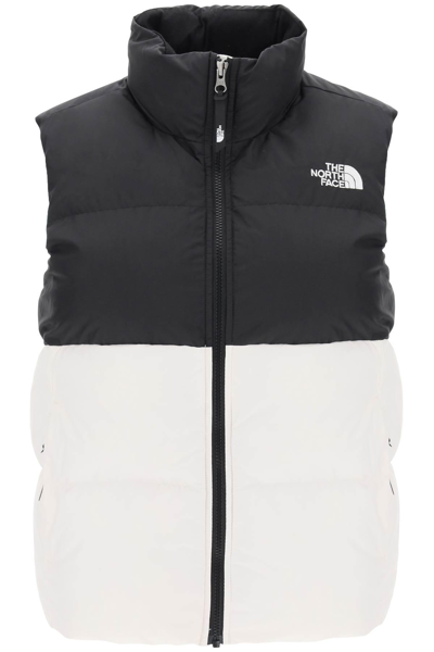 Shop The North Face Saikuru Puffer Vest In White,black