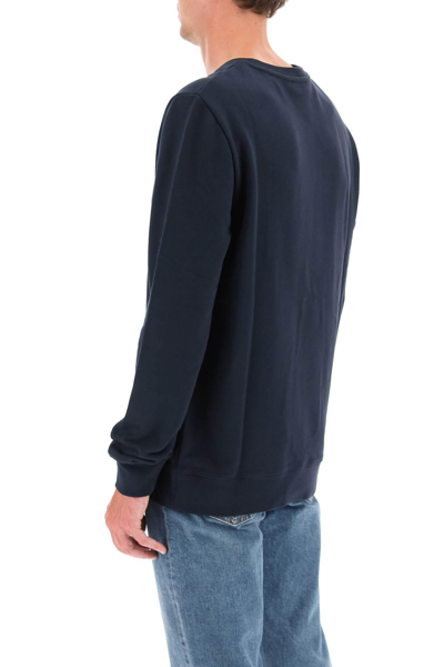 Shop Apc Flock V.p.c. Logo Sweatshirt In Blue