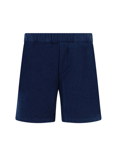 Shop Prada Shorts In Bleu