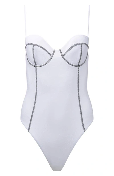 Shop Onia Valerie One-piece Swimsuit In White