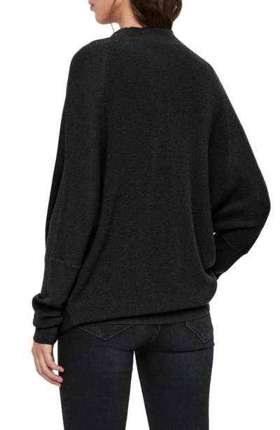 Shop Allsaints Ridley Funnel Neck Wool & Cashmere Sweater In Black