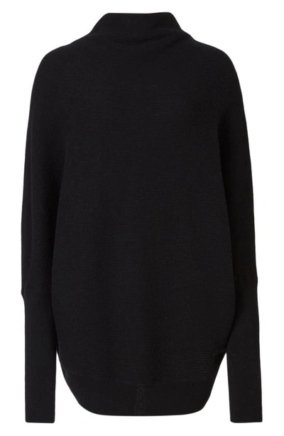 Shop Allsaints Ridley Funnel Neck Wool & Cashmere Sweater In Black