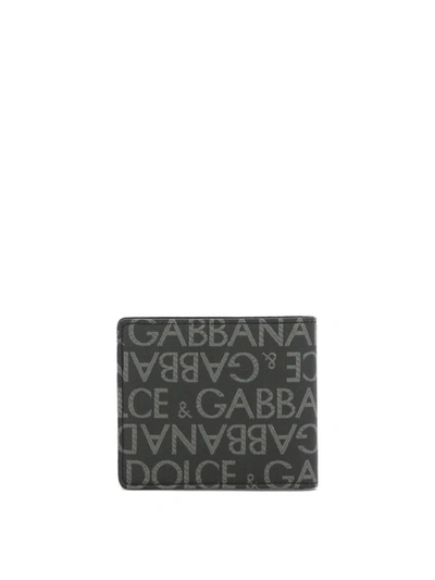 Shop Dolce & Gabbana "jacquard" Wallet In Black