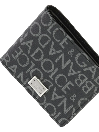 Shop Dolce & Gabbana "jacquard" Wallet In Black
