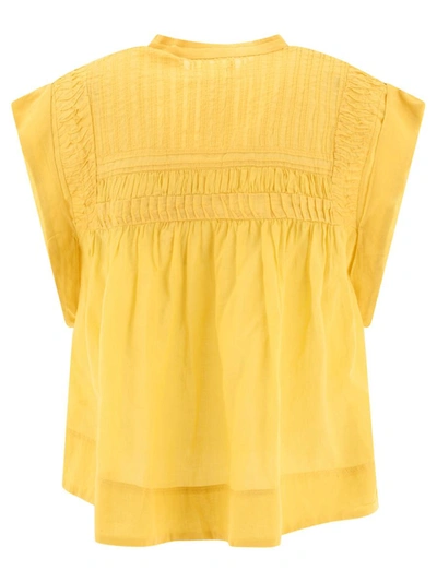 Shop Isabel Marant Étoile "leaza" Top In Yellow