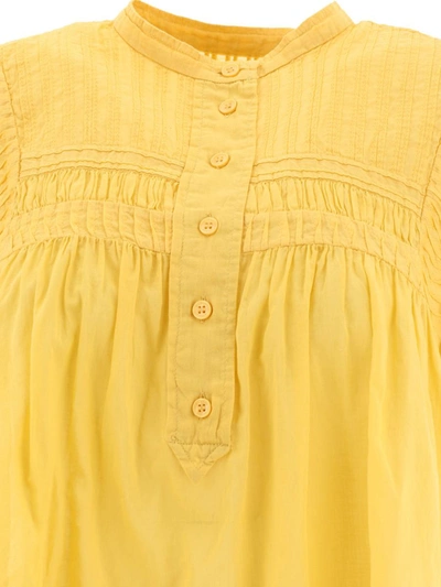 Shop Isabel Marant Étoile "leaza" Top In Yellow
