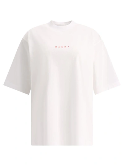 Shop Marni T-shirt With Logo In White