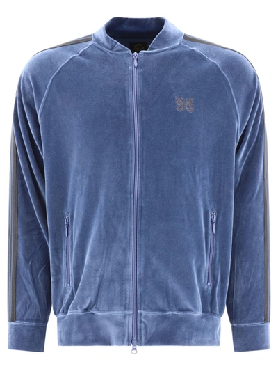 Shop Needles Velvet Sweatshirt In Blue