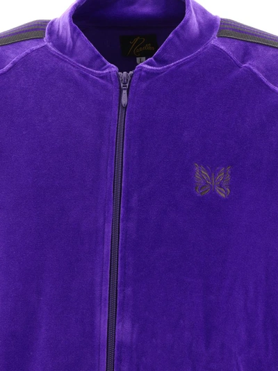 Shop Needles Velvet Sweatshirt In Purple
