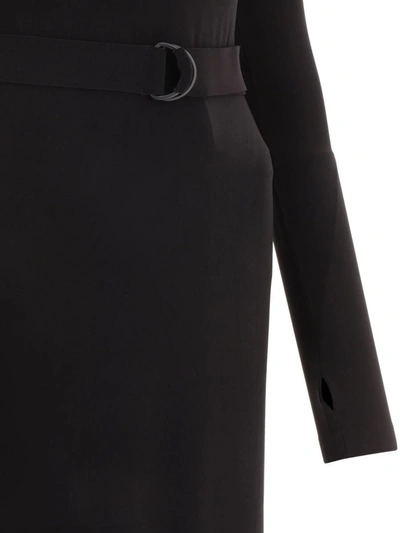 Shop Norma Kamali Dress With Side Slit In Black