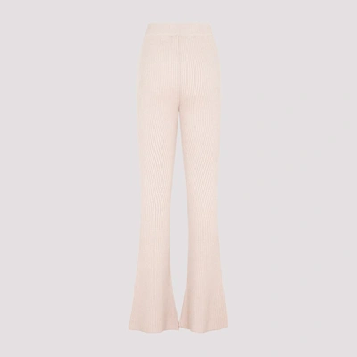 Shop Peserico Flare Knit Rib Pant Pants In Nude & Neutrals