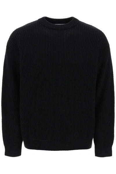 Shop Closed Recycled Wool Sweater In Black