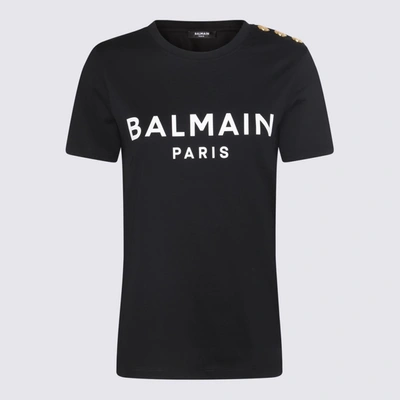 Shop Balmain T-shirts And Polos In Noir/blanc
