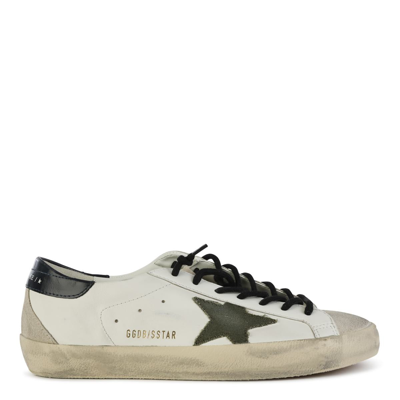 Shop Golden Goose Sneakers In White/seedpearl/green/blue