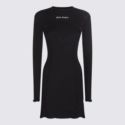 Shop Palm Angels Dresses In Black Off White