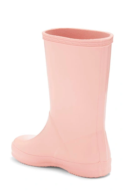 Shop Hunter Kids' First Gloss Waterproof Rain Boot In Humming Pink