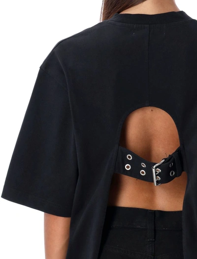 Shop Ambush Open Back Belt T-shirt In Black