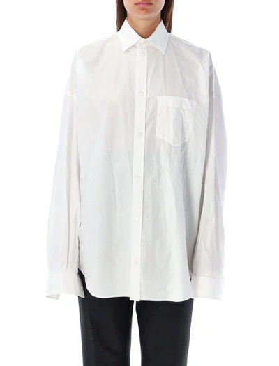 Shop Balenciaga Shirt Logo Back In White