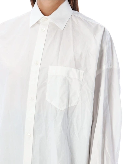Shop Balenciaga Shirt Logo Back In White