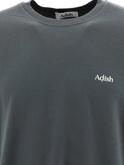 Shop Adish "nather Makhlut Logo" T-shirt In Grey