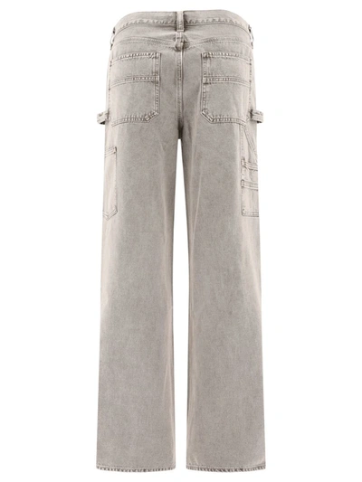 Shop Agolde "magda" Carpenter Jeans In Grey