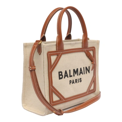 Shop Balmain Bags In Beige