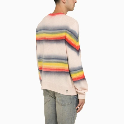 Shop Amiri Striped Crew-neck Jumper In Multicolor