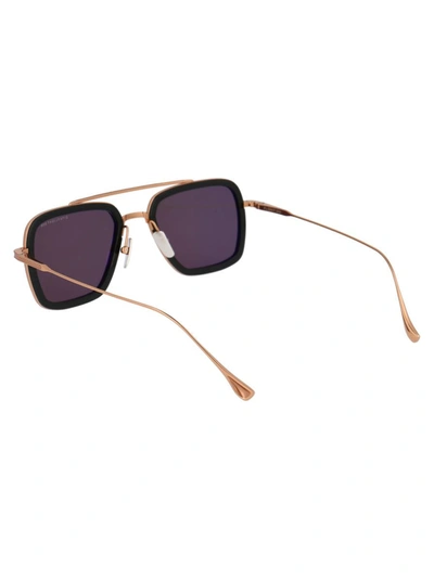 Shop Dita Sunglasses In Black-rose Gold