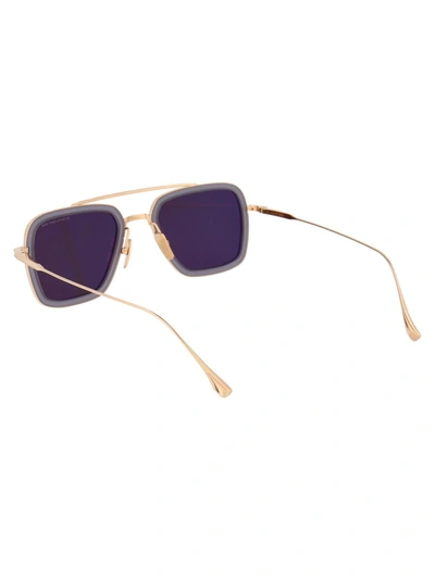 Shop Dita Sunglasses In Matte Grey Crystal - 12k Gold