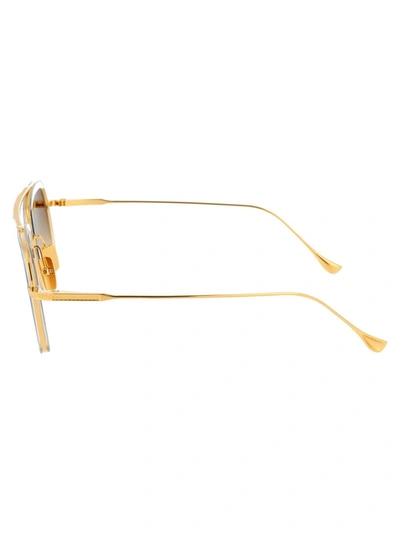 Shop Dita Sunglasses In Clear Crystal - Yellow Gold Gradient