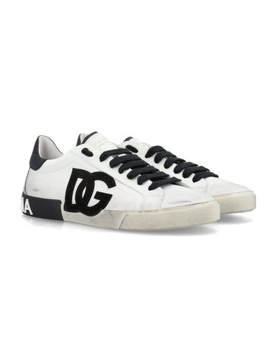 Shop Dolce & Gabbana New Low Top Sneaker In White/black