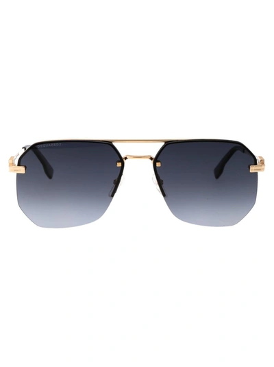 Shop Dsquared2 Sunglasses In Rhl9o Gold Black
