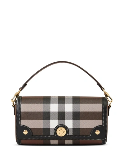 Shop Burberry Note Small Crossbody Bag In Brown