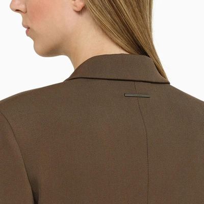 Shop Calvin Klein Double-breasted Jacket In Brown