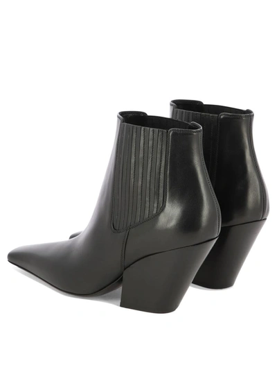 Shop Casadei "love" Ankle Boots In Black