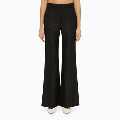 Shop Chloé Flared Trousers In And In Black