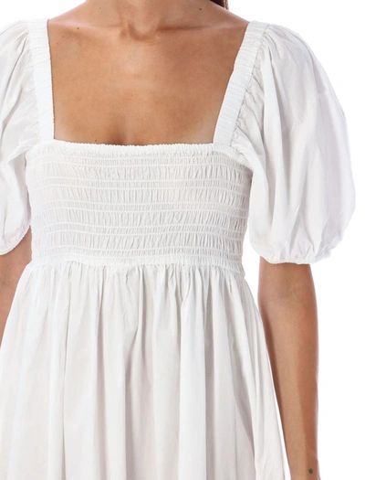 Shop Ganni Poplin Smock Maxi Dress In White