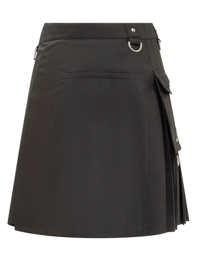 Shop Givenchy Kilted Skirt In Black