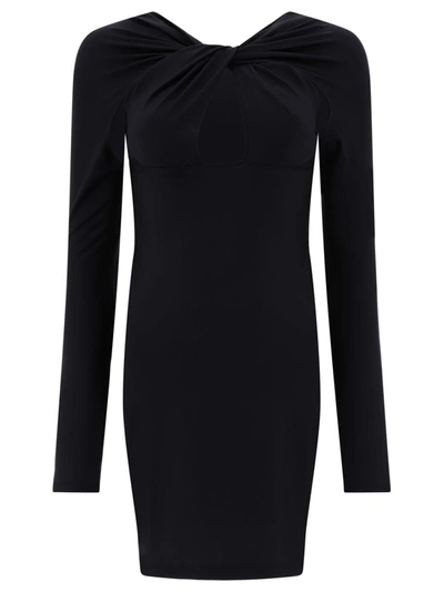 Shop Coperni "twisted Cut-out" Dress In Black