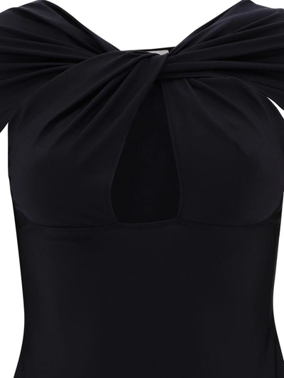 Shop Coperni "twisted Cut-out" Dress In Black