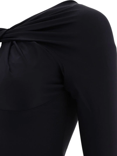 Shop Coperni "twisted Cut-out" Dress In Black