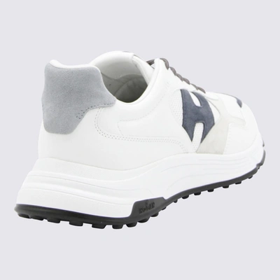 Shop Hogan White Leather Sneakers