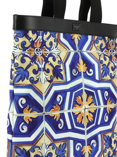 Shop Dolce & Gabbana "maiolica" Shoulder Bag In Blue