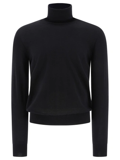 Shop Dolce & Gabbana Cashmere Turtleneck Sweater In Black